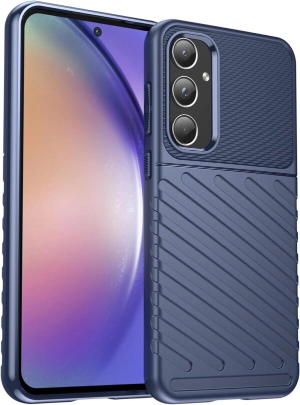 Forcell Samsung Galaxy A56 5G Thunderbolt Shockproof Θήκη Σιλικόνης - Blue