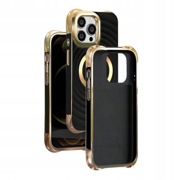 Forcell Samsung Galaxy S23 Magsafe Circle Glam Θήκη Σιλικόνης - Black