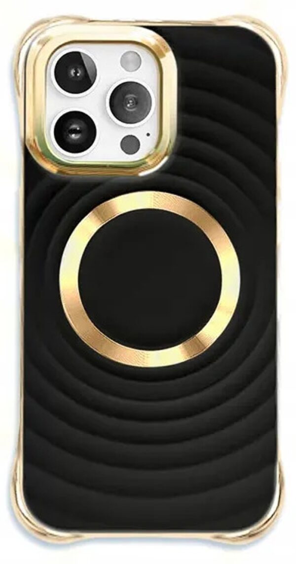 Forcell Samsung Galaxy S23 Magsafe Circle Glam Θήκη Σιλικόνης - Black