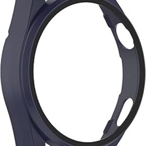 Universal Smartwatch 46mm Tempered Glass Screen Protector + Fully Plating PC Case Blue