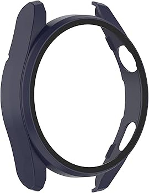 Universal Smartwatch 46mm Tempered Glass Screen Protector + Fully Plating PC Case Blue