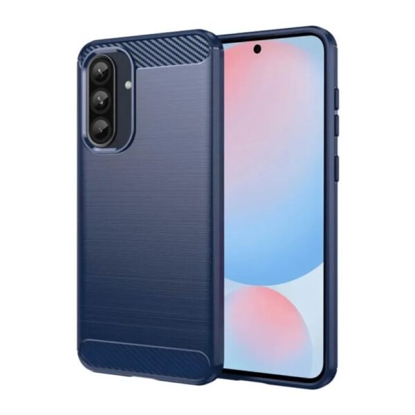 Forcell Samsung Galaxy A56 5G Brushed Texture Carbon Fiber Θήκη Σιλικόνης - Blue Forcell Samsung Galaxy A56 5G Brushed Texture Carbon Fiber Θήκη Σιλικόνης - Blue