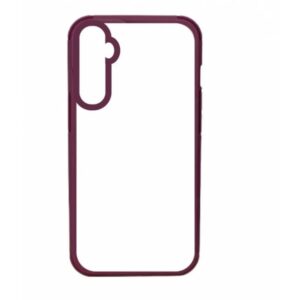 Forcell Samsung Galaxy A14 4G / A14 5G Θήκη Με Πλαίσιο Σιλικόνης Διάφανη - Bordeaux