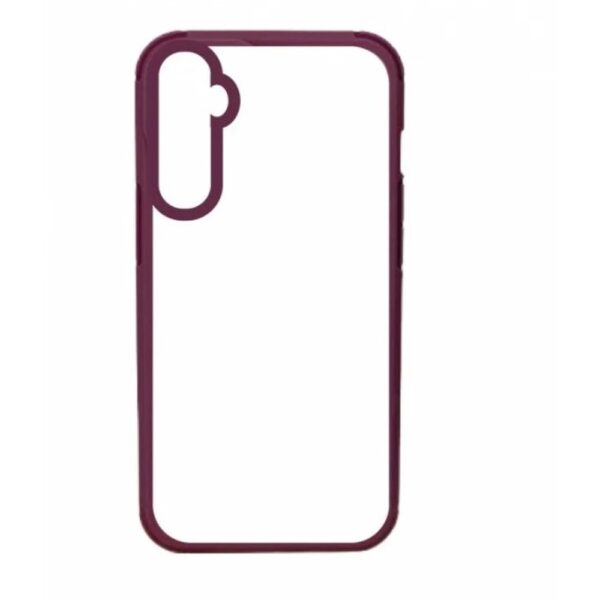 Forcell Samsung Galaxy A14 4G / A14 5G Θήκη Με Πλαίσιο Σιλικόνης Διάφανη - Bordeaux