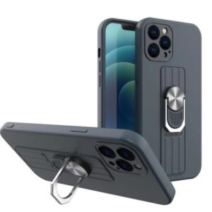 Forcell Xiaomi Redmi Note 10 4G / Note 10S / Poco M5s Finger Grip Θήκη Σιλικόνης - Dark Blue