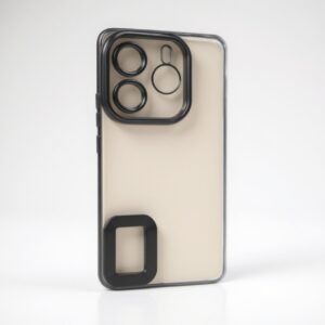 Forcell Xiaomi Redmi Note 14 5G Glam Shockproof Θήκη με Πλαίσιο Σιλικόνης Διάφανη - Black