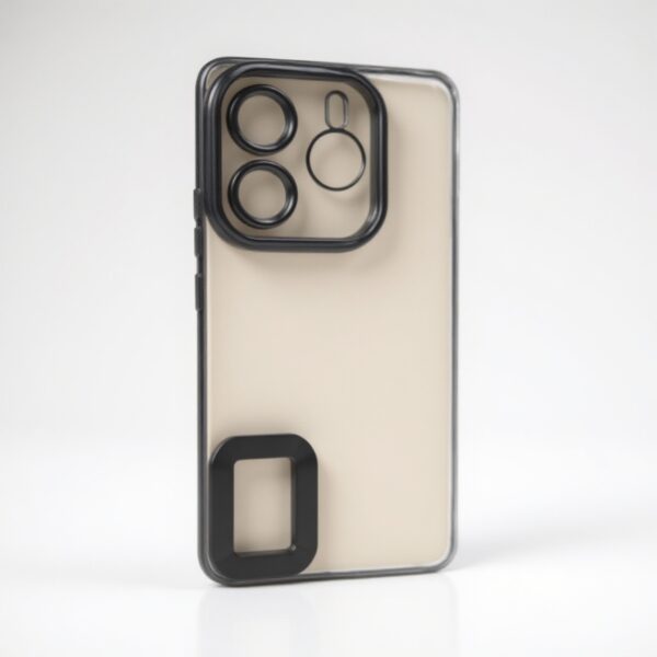 Forcell Xiaomi Redmi Note 14 5G Glam Shockproof Θήκη με Πλαίσιο Σιλικόνης Διάφανη - Black