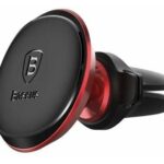 BASEUS Μαγνητική Βάση Αυτ/του Αεραγωγού Με Clip Magnetic Air Vent Car Mount Holder With Cable Clip Red-Black (SUGX-A0V)