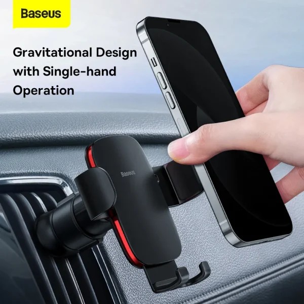 BASEUS Βάση Αυτοκινήτου Αεραγωγού Metal Age II Gravity Car Mount SUJS000001 Μαύρη