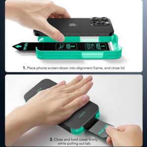 iPhone 16 / 15 Προστασία Οθόνης με Μαύρο Περίγραμμα ESR Armorite Series Full Face Tempered Glass