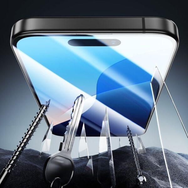 iPhone 16 / 15 Προστασία Οθόνης με Μαύρο Περίγραμμα ESR Armorite Series Full Face Tempered Glass