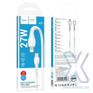 Hoco USB-C to Lightning PD 27W 1m Λευκό (X37)