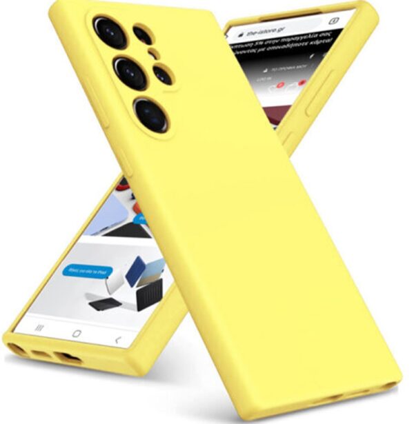 Forcell Samsung Galaxy S24 Ultra 5G Soft Touch Θήκη Σιλικόνης - Yellow