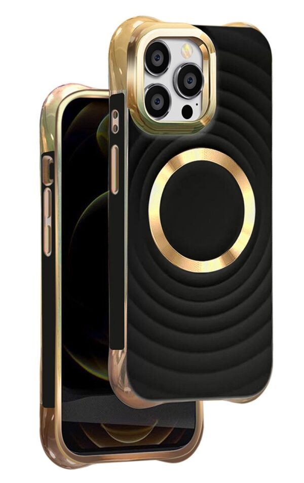 Forcell Samsung Galaxy S24 5G MagSafe Circle Glam Θήκη Σιλικόνης - Black