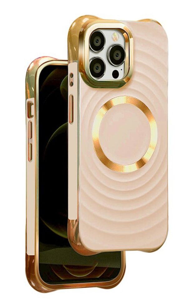 Forcell Samsung Galaxy S24 5G MagSafe Circle Glam Θήκη Σιλικόνης - Pink