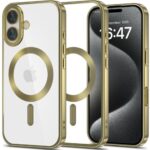 Tech Protect iPhone 16 MagSafe Θήκη Με πλαίσιο Σιλικόνης Διάφανη - Satin Gold