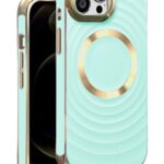 Forcell Samsung Galaxy S24 5G MagSafe Circle Glam Θήκη Σιλικόνης - Mint