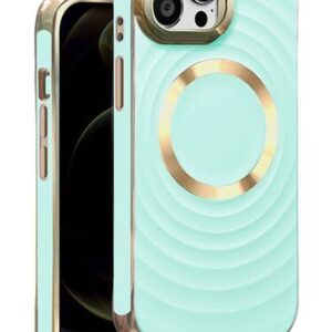 Forcell Samsung Galaxy S24 5G MagSafe Circle Glam Θήκη Σιλικόνης - Mint