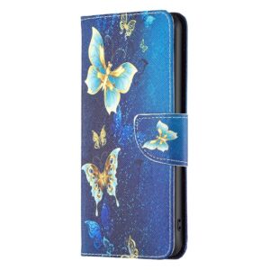 Xiaomi Redmi Note 13 Pro 5G / Poco X6 5G Θήκη Βιβλίο Colored Drawing Pattern Phone Case Gold Butterfly