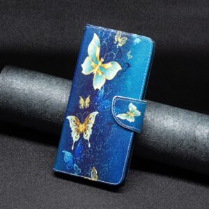 Xiaomi Redmi Note 13 Pro 5G / Poco X6 5G Θήκη Βιβλίο Colored Drawing Pattern Phone Case Gold Butterfly