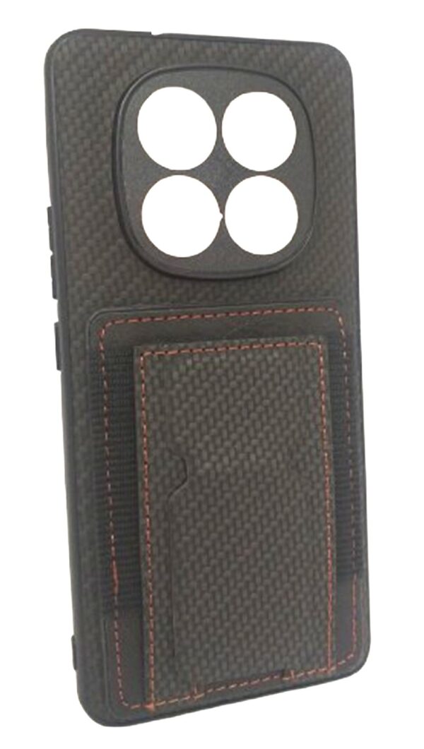 Forcell Xiaomi Redmi Note 14 Pro Plus 5G Fold Stand Elastic Card Θήκη Σιλικόνης - Black Forcell Xiaomi Redmi Note 14 Pro Plus 5G Fold Stand Elastic Card Θήκη Σιλικόνης - Black