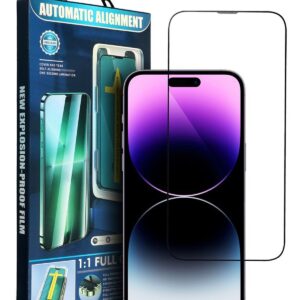 iPhone 13 Pro Max / iPhone 14 Plus Προστασία Οθόνης με Μαύρο Περίγραμμα 5D Full Face Tempered Glass + Applicator