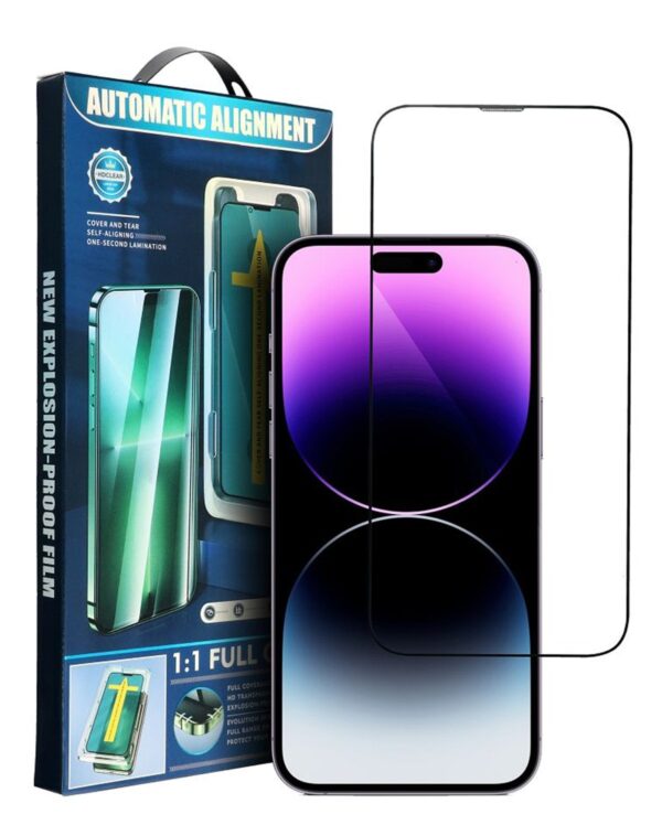 iPhone 13 Pro Max / iPhone 14 Plus Προστασία Οθόνης με Μαύρο Περίγραμμα 5D Full Face Tempered Glass + Applicator