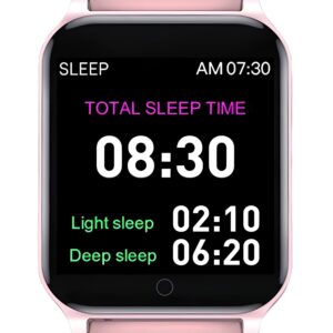 Smartwatch Smart Bracelet Waterproof με Παλμογράφο (Ροζ)