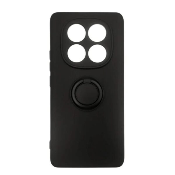 Forcell Xiaomi Redmi Note 14 Pro Plus 5G Ring Holder Θήκη Σιλικόνης - Black