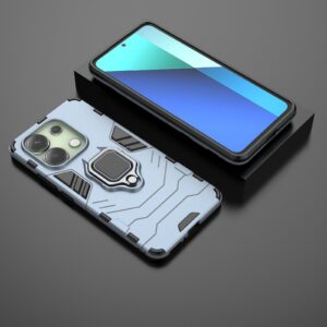 Xiaomi Redmi Note 13 4G Σκληρή Θήκη Μπλε Με Σταντ Shockproof PC + TPU Phone Case with Magnetic Ring Holder Blue