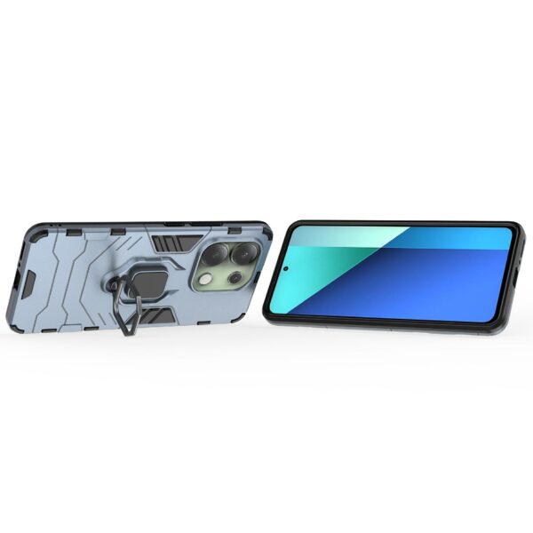 Xiaomi Redmi Note 13 4G Σκληρή Θήκη Μπλε Με Σταντ Shockproof PC + TPU Phone Case with Magnetic Ring Holder Blue
