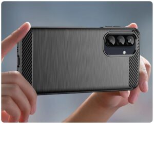 Forcell Samsung Galaxy A33 5G Brushed Carbon Fiber Θήκη Σιλικόνης - Black