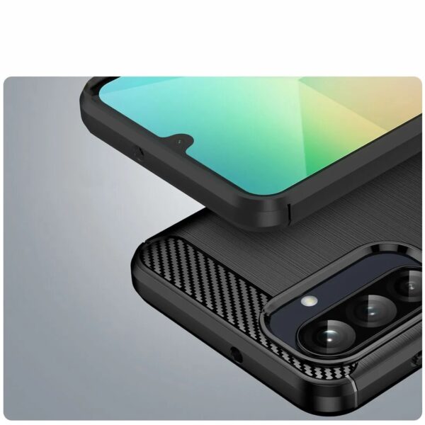 Forcell Samsung Galaxy A33 5G Brushed Carbon Fiber Θήκη Σιλικόνης - Black