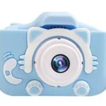 Επαναφορτιζόμενη Ψηφιακή Παιδική Φωτογραφική Μηχανή - Κάμερα Cute Kitty X5 Blue