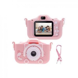 Επαναφορτιζόμενη Ψηφιακή Παιδική Φωτογραφική Μηχανή - Κάμερα Cute Kitty X5 Pink
