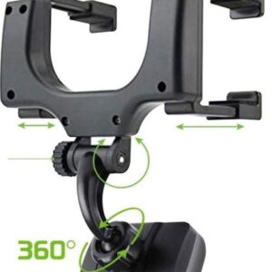 XO-C70 Βάση Κινητού Για Καθρέφτη με Ρυθμιζόμενα Άγκιστρα Μαύρη