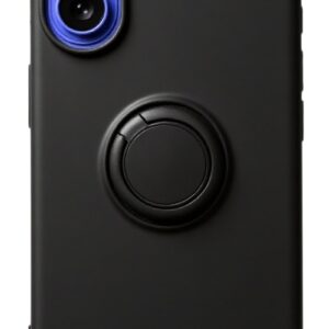 Forcell iPhone 16 Ring Θήκη Σιλικόνης - Black