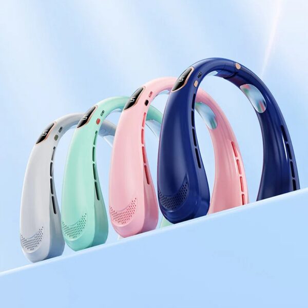 Techsuit H6 Φορητό Ανεμιστηράκι Λαιμού 1200mAh Ροζ