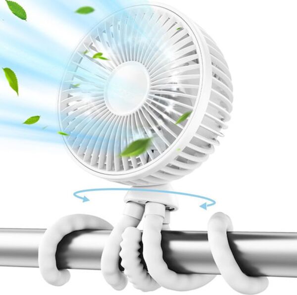 Techsuit Φορητός Ανεμιστήρας Χταπόδι με 3 ταχύτητες 2W Λευκό