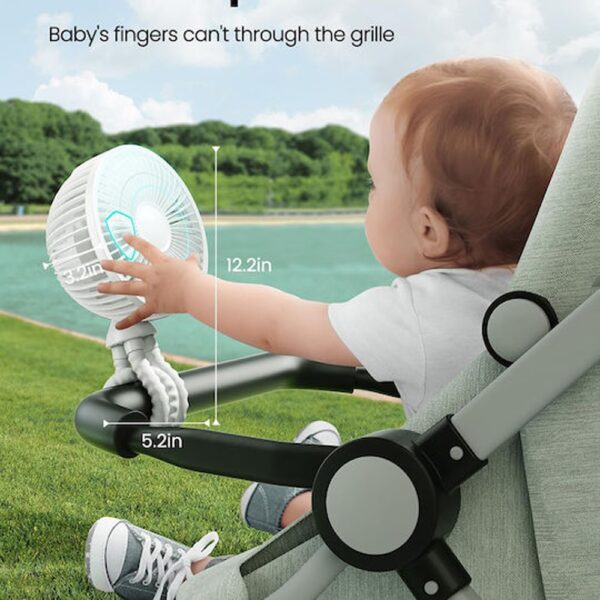 Techsuit Φορητός Ανεμιστήρας Χταπόδι με 3 ταχύτητες 2W Λευκό