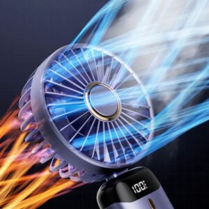 Techsuit N15 Ανεμιστηράκι Χειρός με 5 Ταχύτητες 2.5W Ροζ