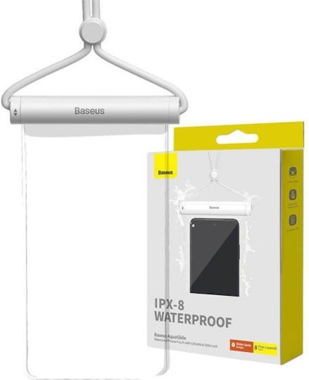 Baseus Αδιάβροχη Θήκη Transparent Waterproof Bag έως 7.2" Λευκή