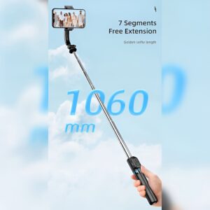 Techsuit selfie stick με ενσωματωμένο τρίποδο C01 Μαύρο