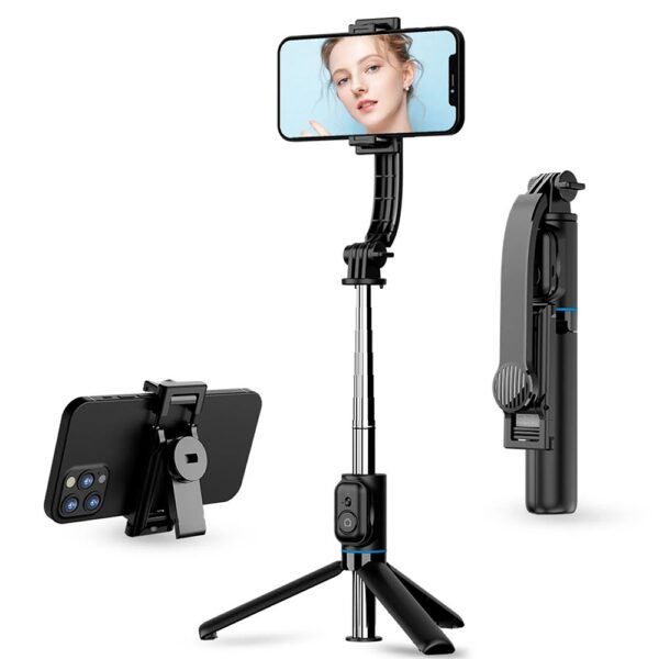 Techsuit selfie stick με ενσωματωμένο τρίποδο C01 Μαύρο