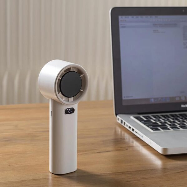 Techsuit K38 Φορητό Ανεμιστηράκι Χειρός 3600mAh White