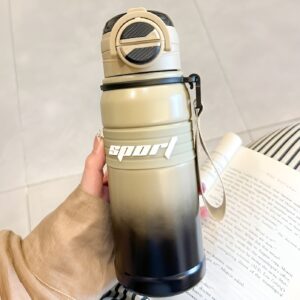 Techsuit Μπουκάλι Ανοξείδωτο Θερμός 680ml Καφέ