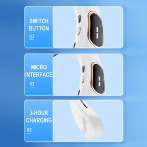 Techsuit H6 Φορητό Ανεμιστηράκι Λαιμού 1200mAh Λευκό