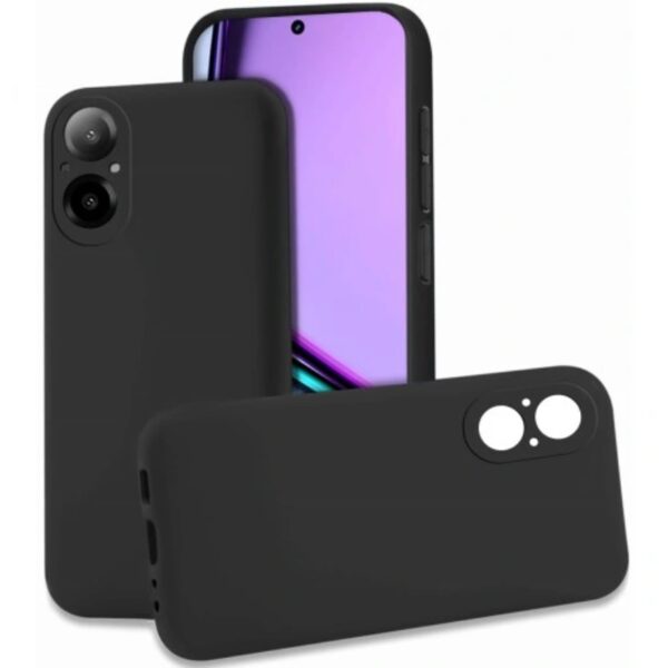 Forcell Realme C67 Matt Θήκη Σιλικόνης - Black