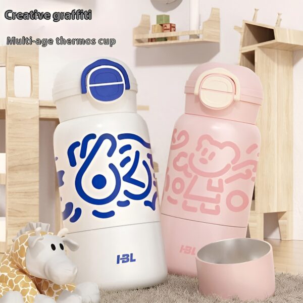 Techsuit Μπουκάλι Ανοξείδωτο Θερμός 520ml Λευκό Μπλε