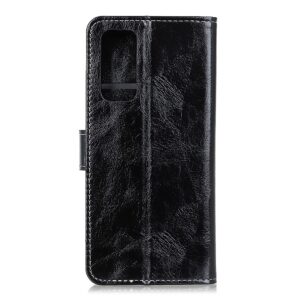 Θήκη Huawei P Smart 2021 Βιβλίο Μαύρο Retro Crazy Horse Texture Horizontal Flip Case Black